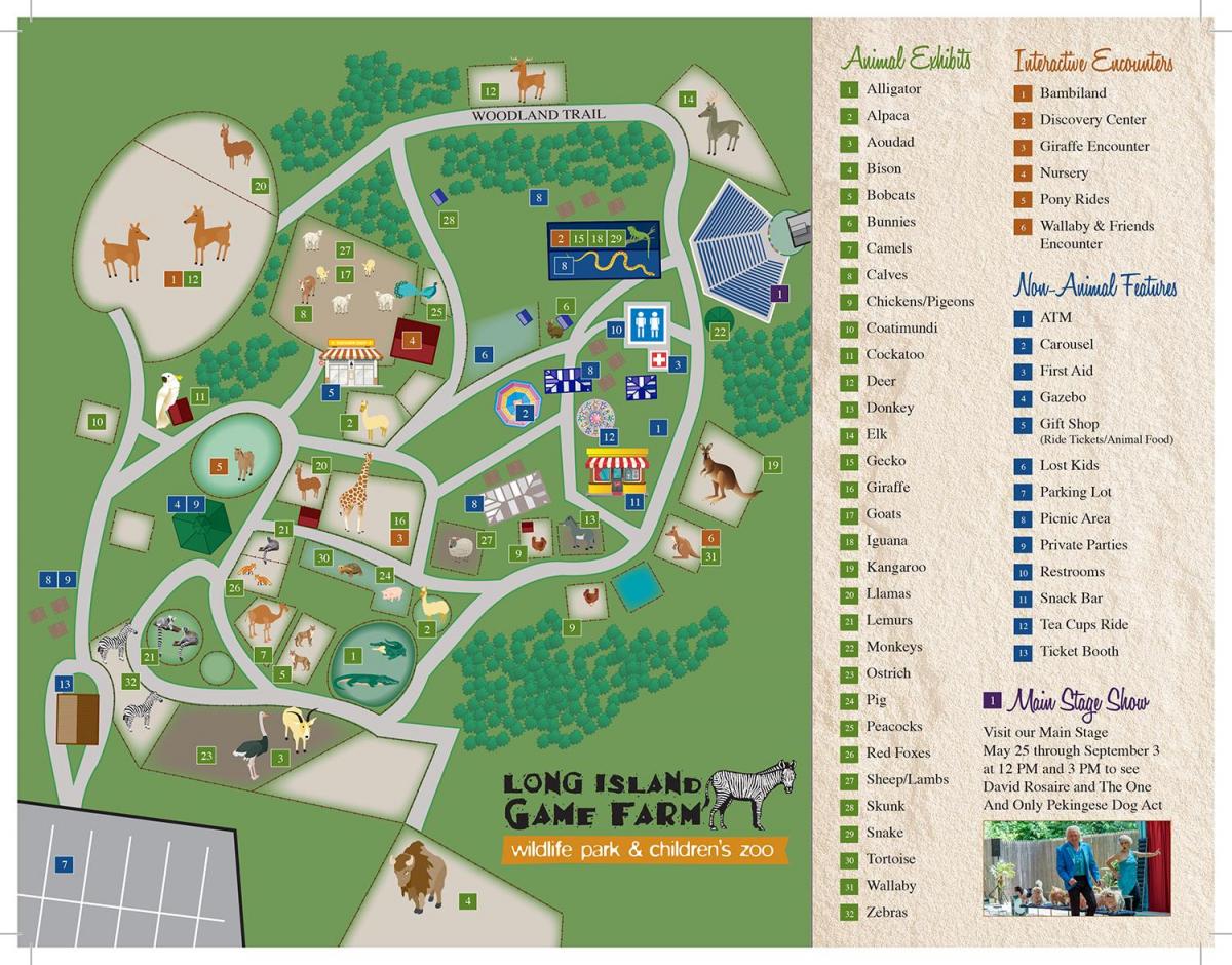 Long Island zoo park map